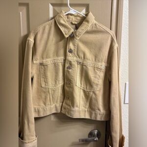 Zara Light Beige Cropped Jacket